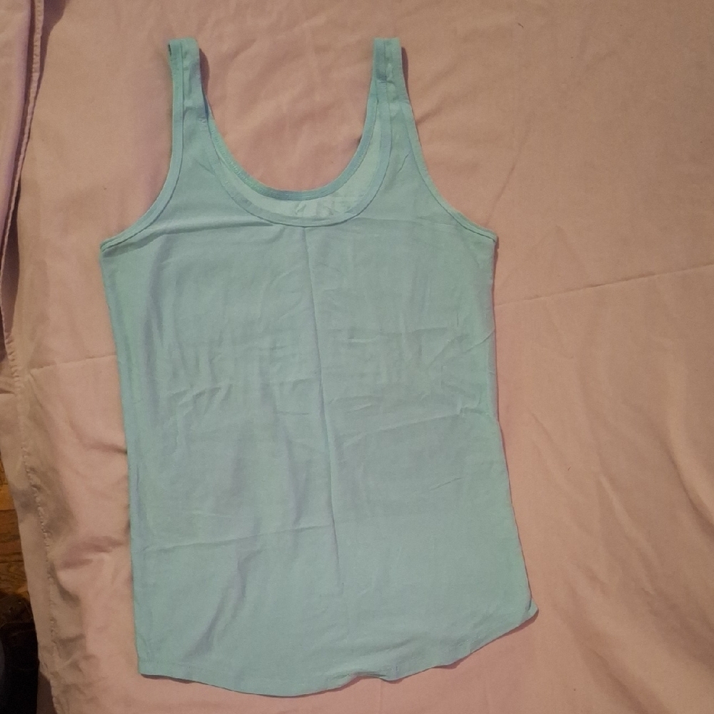 No Boundaries Green Fitted Sleeveless Tank Top